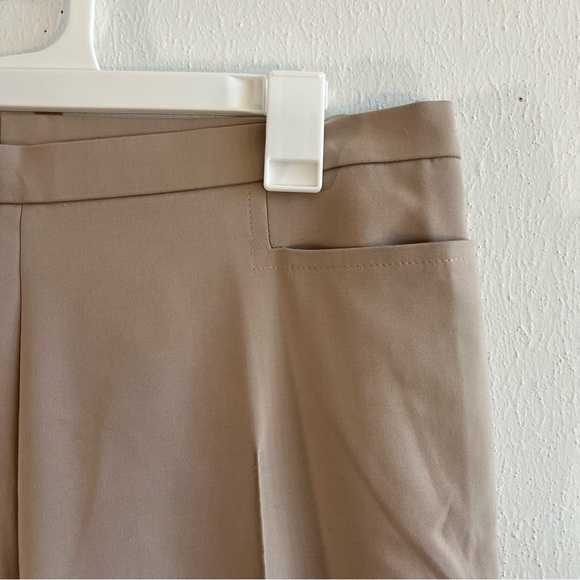 Akris Punto Pants Franca Mid-Rise Crop Pants Light Brown (Khaki/Tan) Sz 12 NWT - Picture 6 of 16